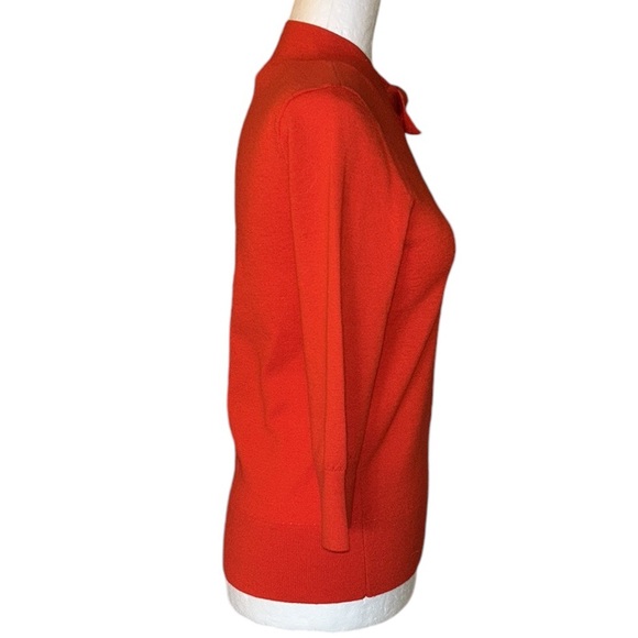 Kate Spade Red Orange Bow Detail Cashmere Blend Sweater - S - Picture 8 of 13